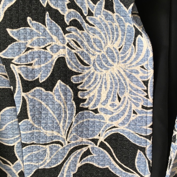 Ellen Tracy Silk and Wool Open Front Blazer Jacket Floral Print Sz 10 - Picture 9 of 15